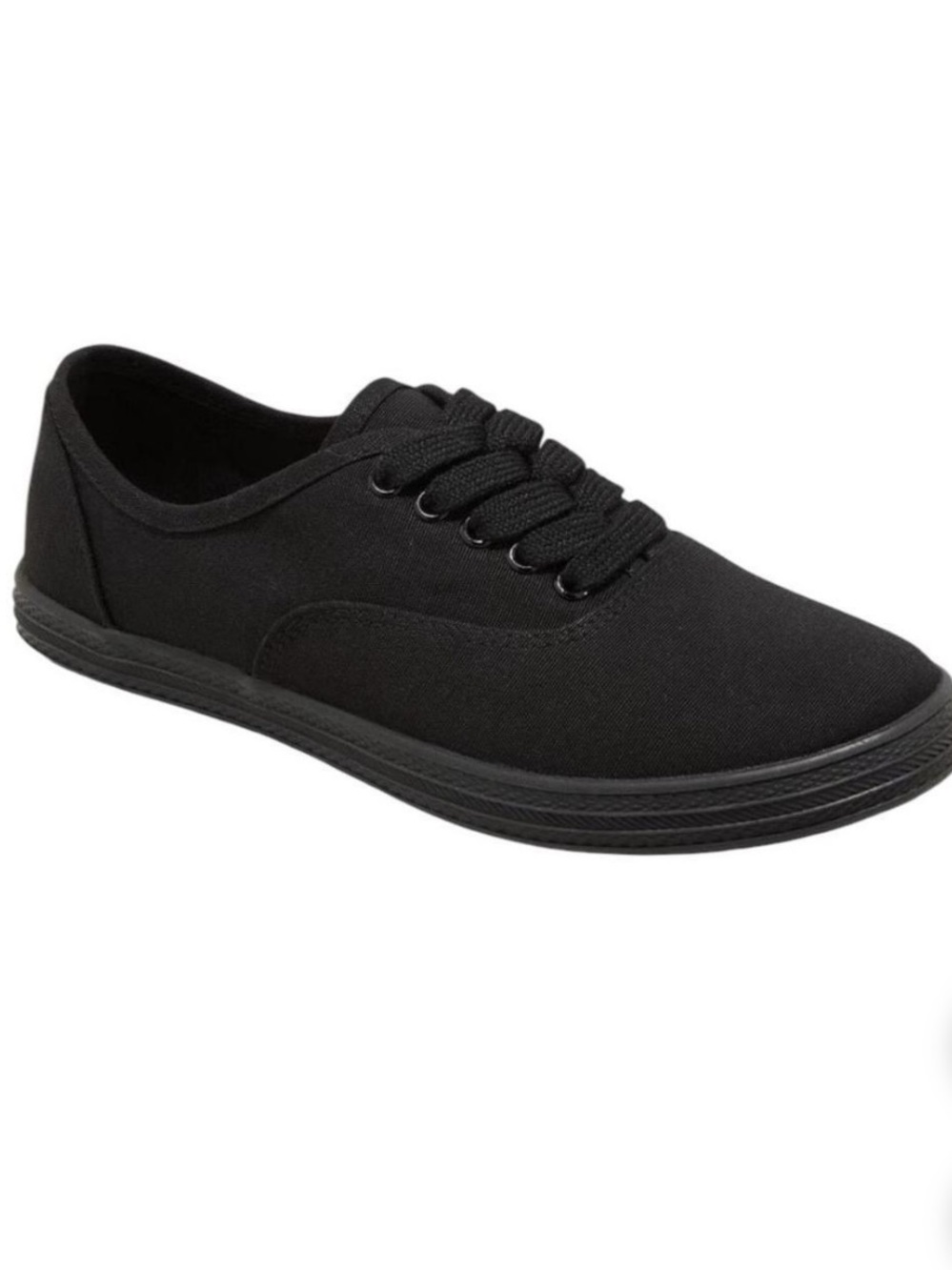 Universal Thread "Lunea" Lace-Up Canvas Sneakers Women’s Black